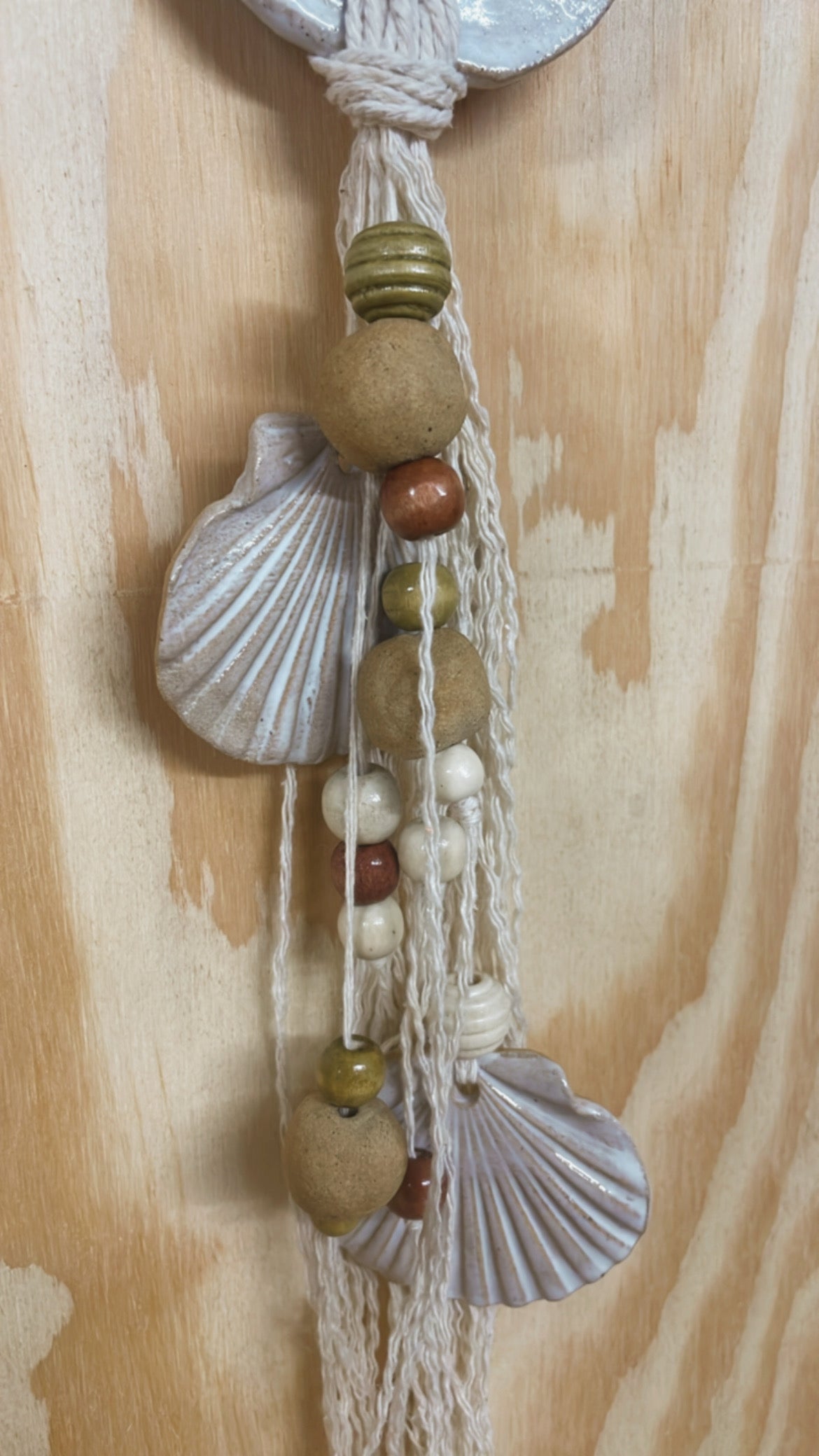 Ceramic palm wall hanging