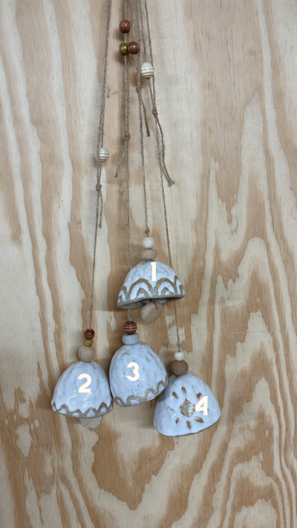 Ceramic Hanging Bells 1pc